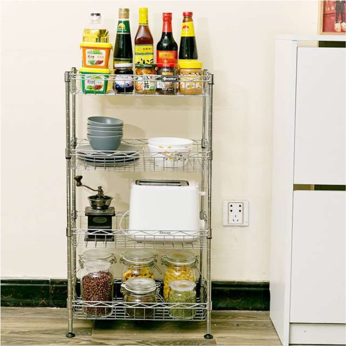 Estante 45x25x80 cm. Acero Cromado. Capacidad 120 kg.7