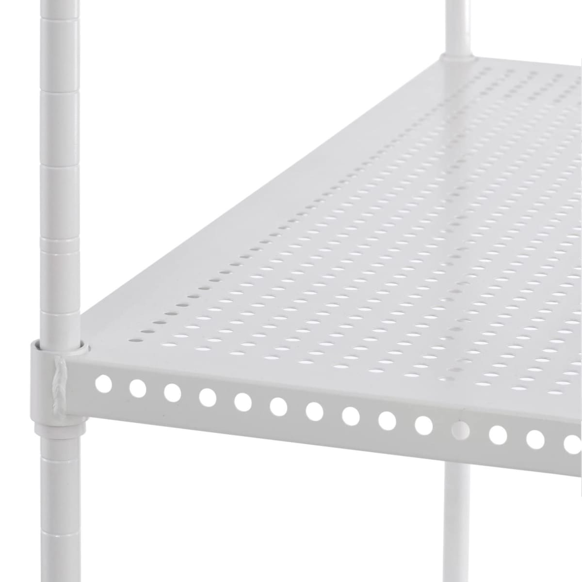 Estante Acero Perforado 4 Bandejas. Blanco 60x30x90 cm. Cap. 200 kg.5