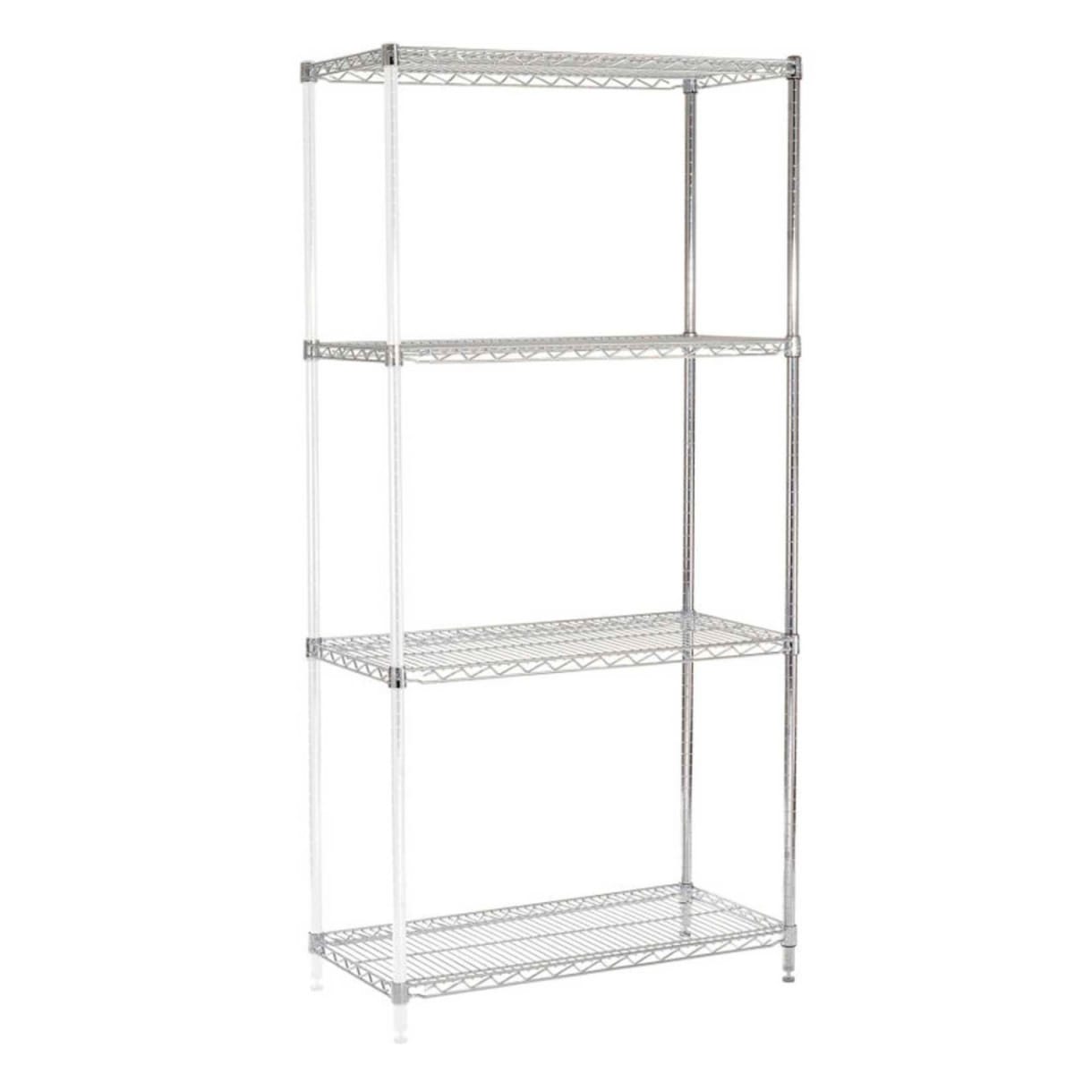 Estante 90x45x150 cm. Cromado 4 Bandejas Capacidad 800 kg.1