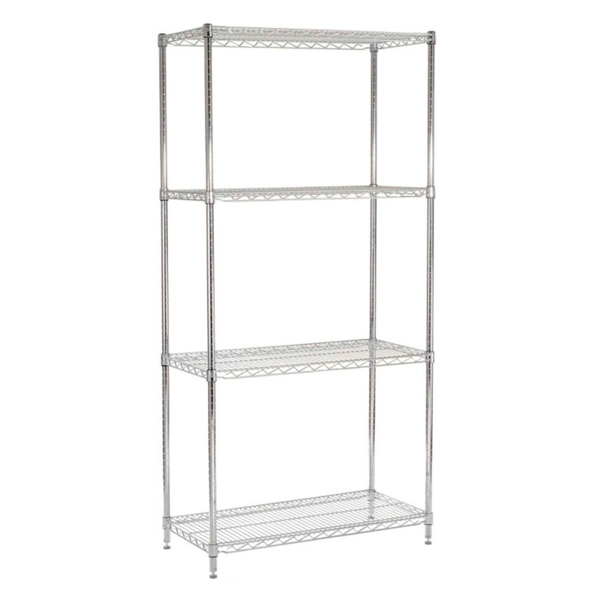 Estante 90x45x180 cm Acero Cromado ProChef. Capacidad 480 kg2