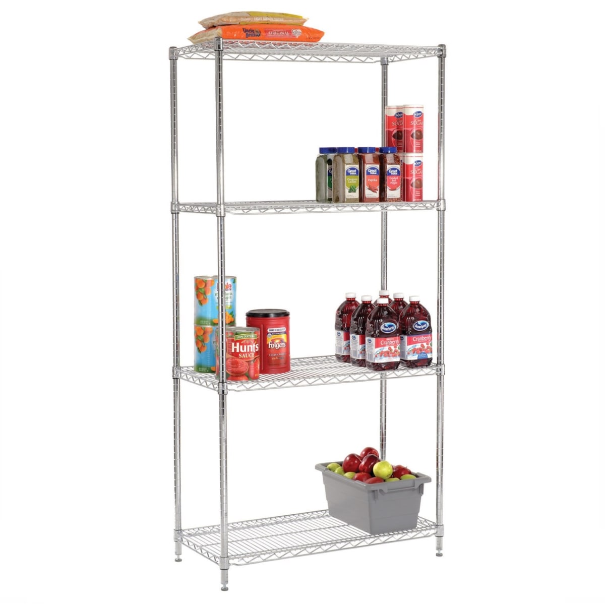 Estante 90x45x180 cm Acero Cromado ProChef. Capacidad 480 kg3