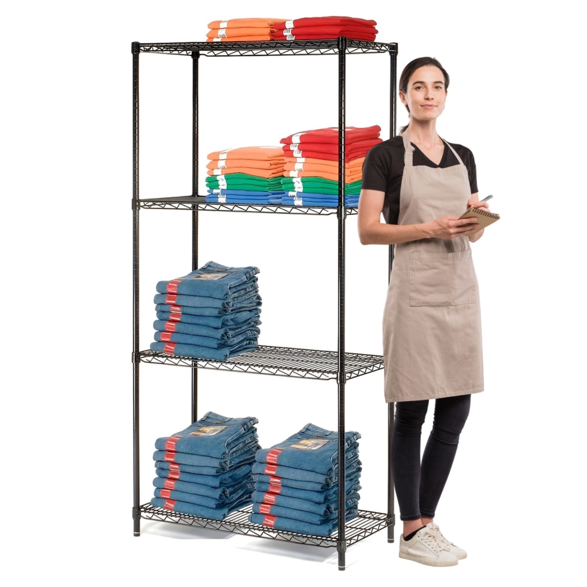 Estante 90x45x180 cm. Epóxico 4 Bandejas Capacidad 800 kg.1