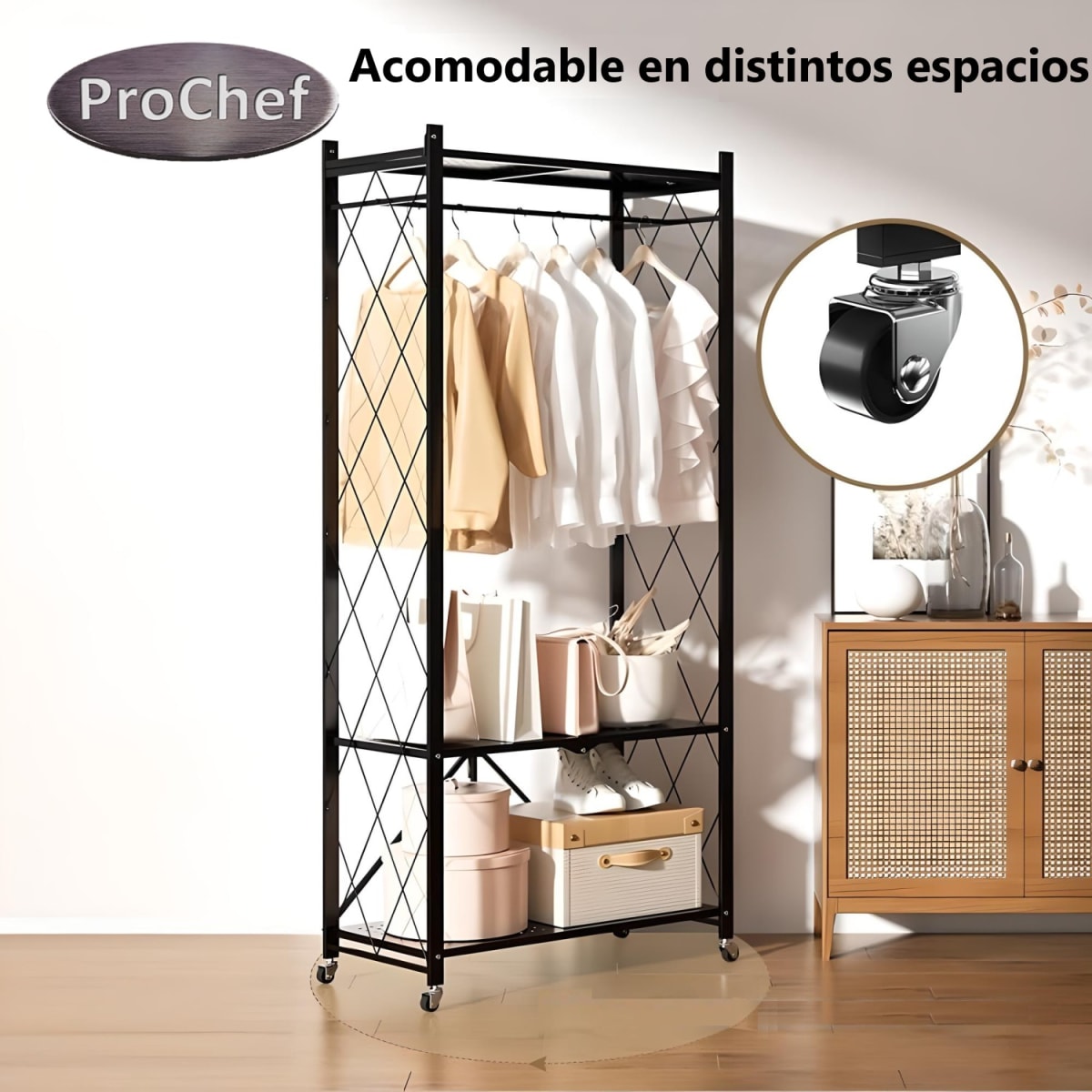 Closet Abierto Plegable de Acero 158x71x32 cm.5