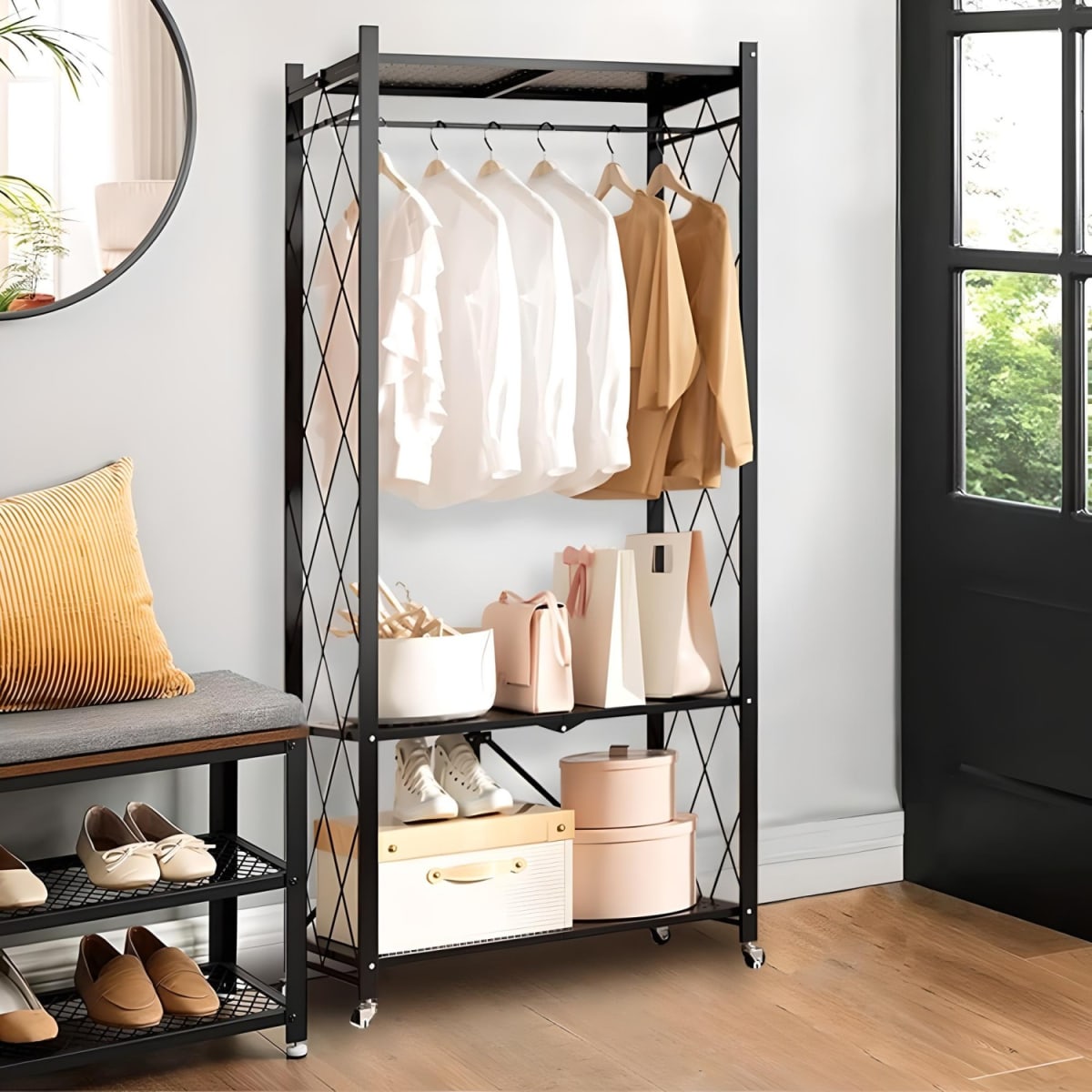 Closet Abierto Plegable de Acero 158x71x32 cm.4