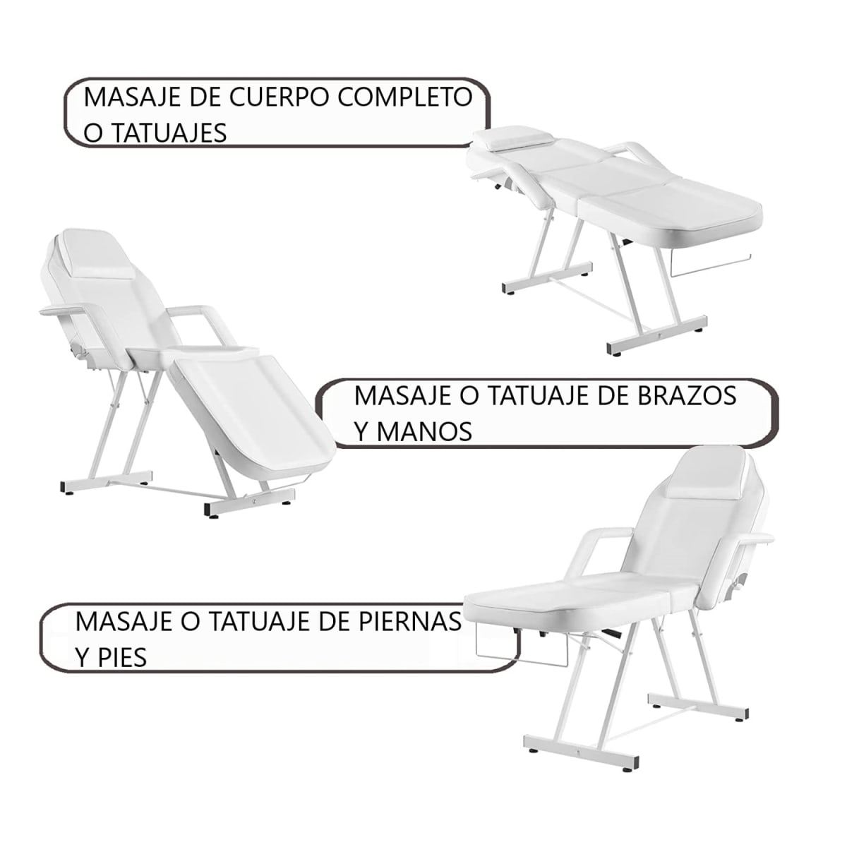 Camilla de Masaje Reclinable con Piso Giratorio6