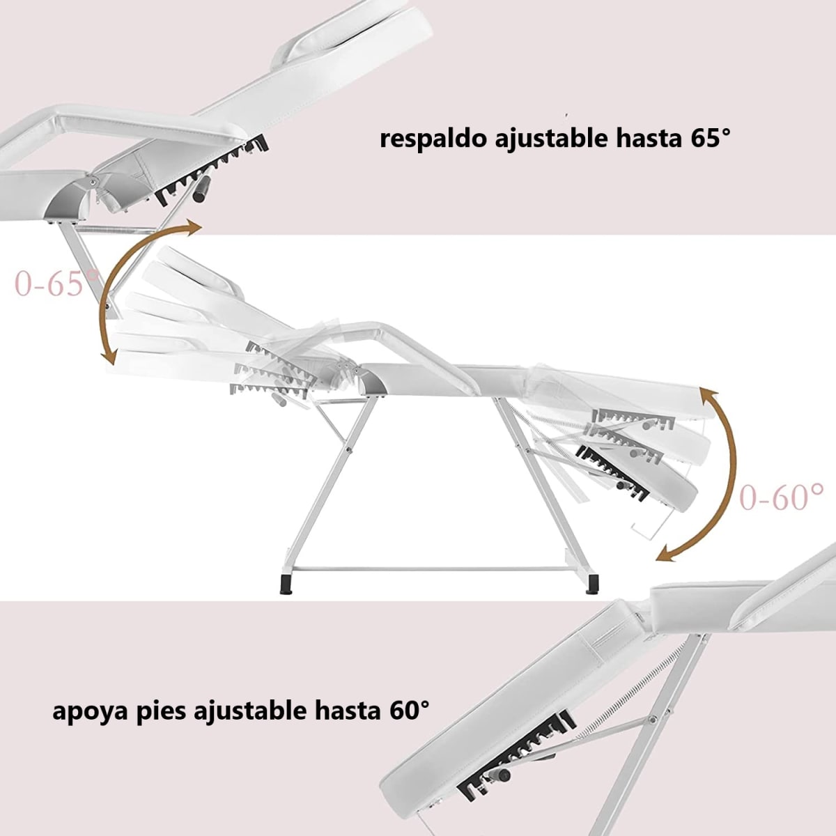 Camilla de Masaje Reclinable con Piso Giratorio8