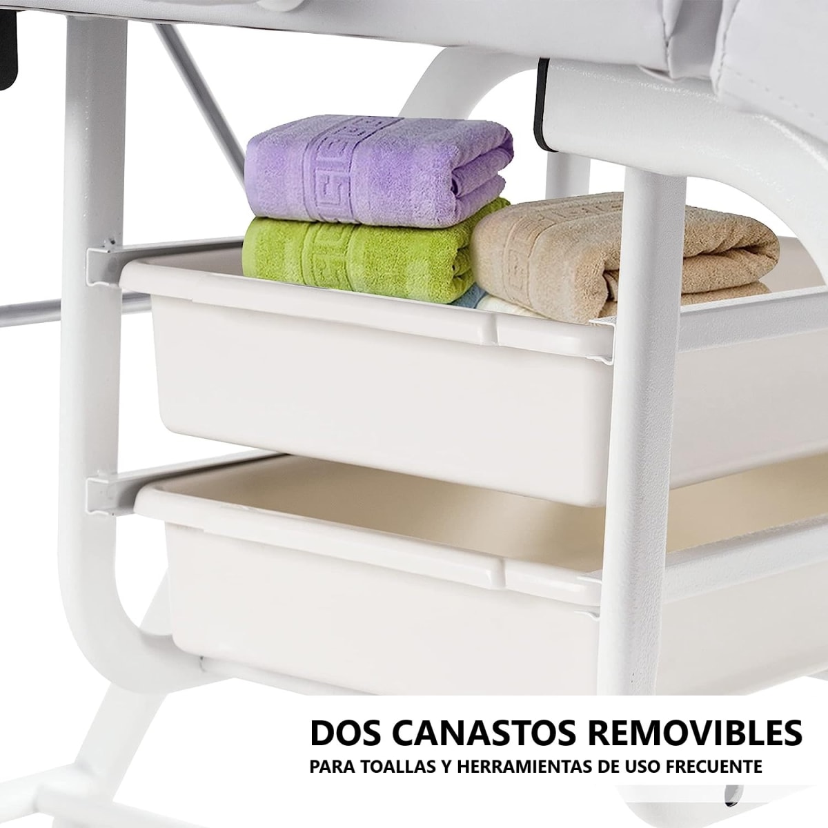 Camilla de Masaje Reclinable con Bandejas Inferiores4