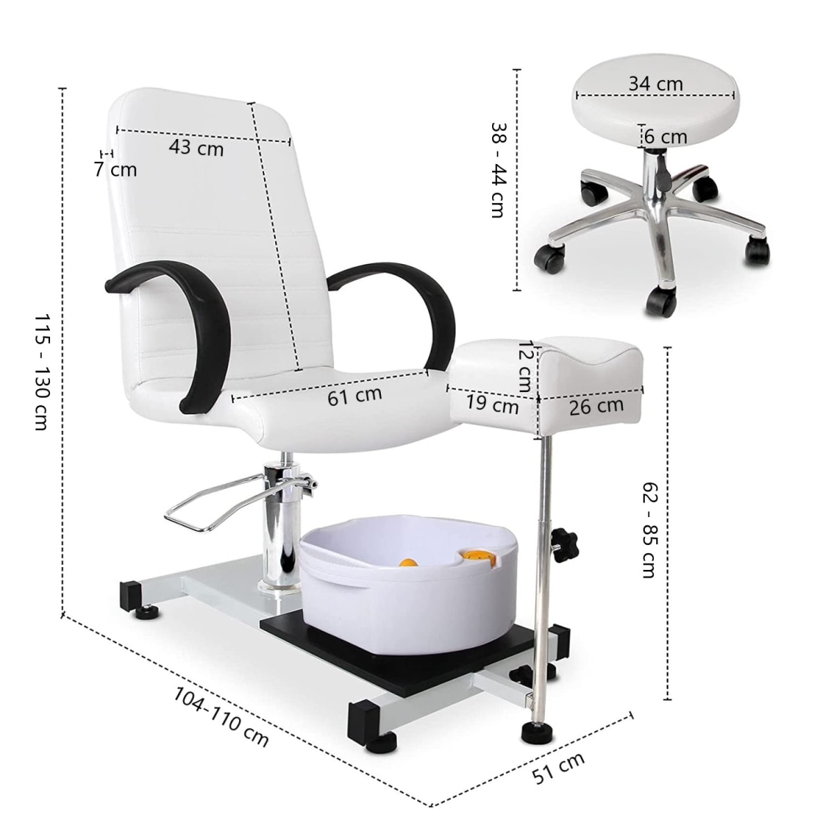 Estacion de Pedicuro con Sillon, Hidromasaje y Piso4