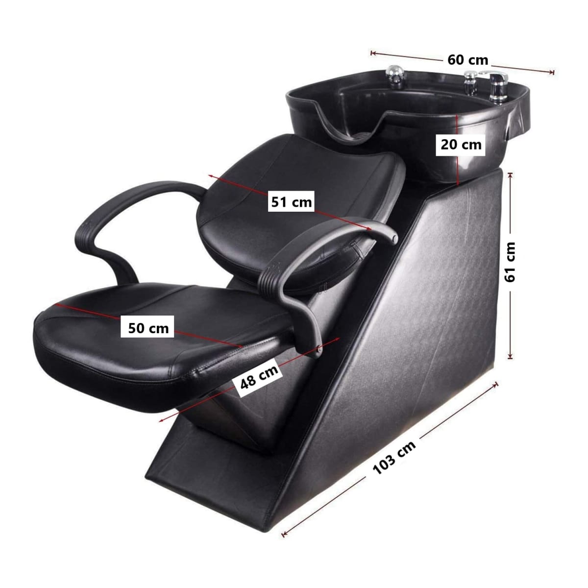 Sillon Lavapelo Negro con Griferia Black Edition7