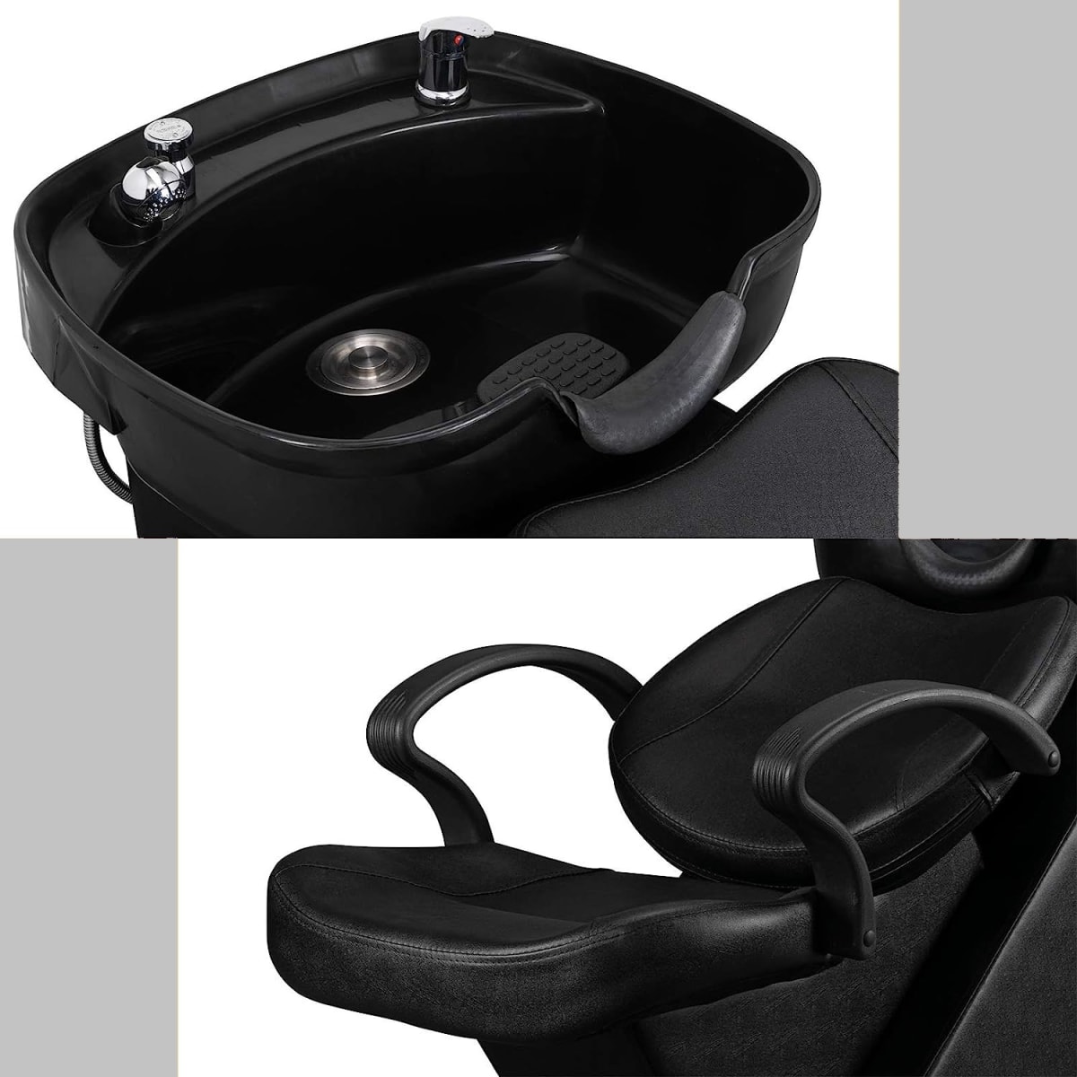 Sillon Lavapelo Negro con Griferia Black Edition6