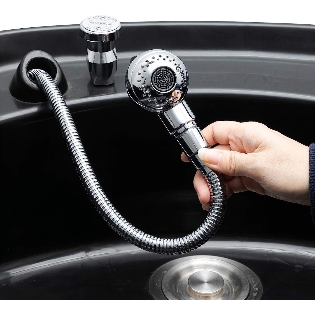 Sillon Lavapelo Negro con Griferia Black Edition8