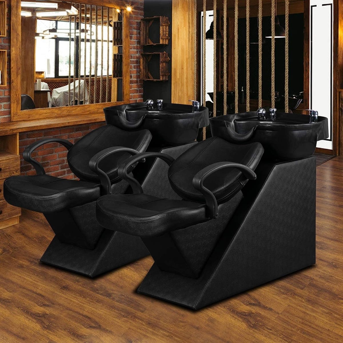 Sillon Lavapelo Negro con Griferia Black Edition9