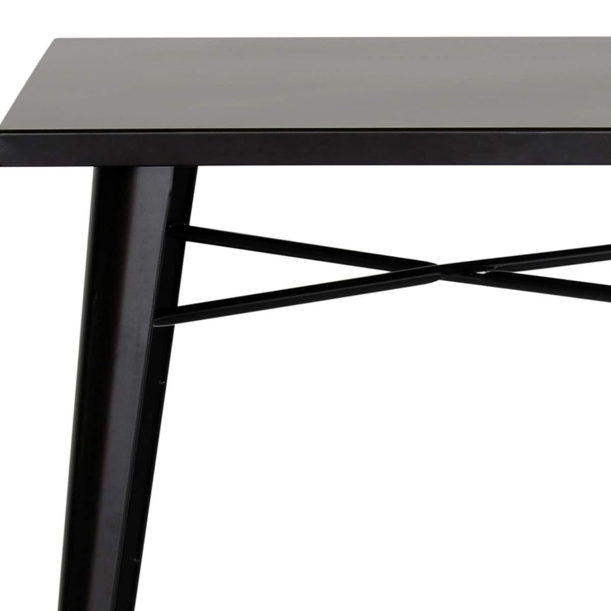 Mesa Tolix Negro Mate 80 x 80 Cm. Cubierta Acero6