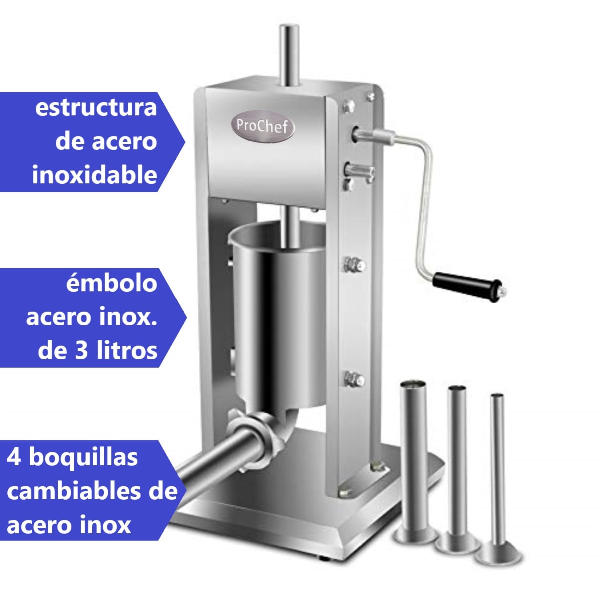 Embutidora Manual Vertical 3 Litros ProChef (EB)2