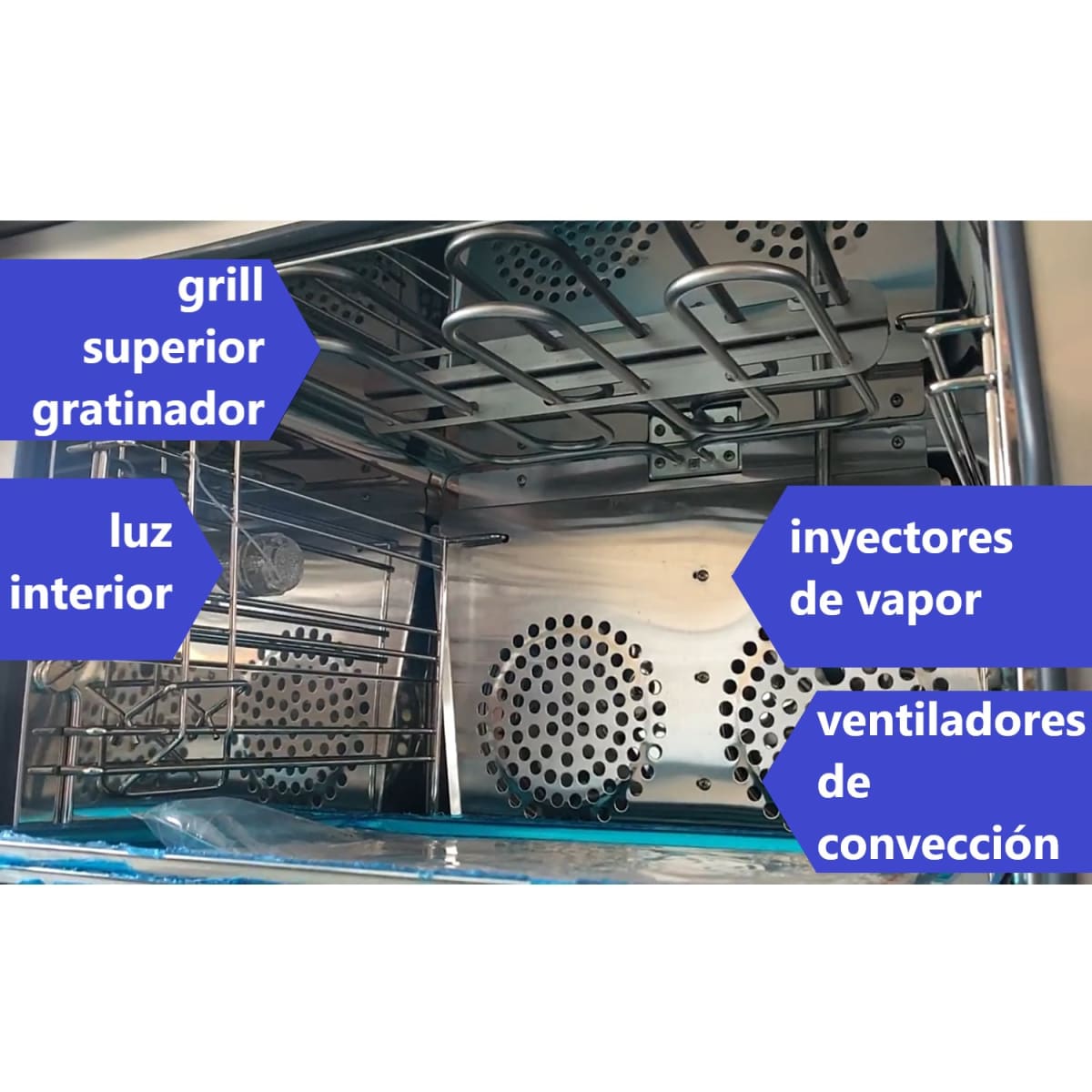 Horno Convector Electrico 4 bandejas Vapor y Grill4