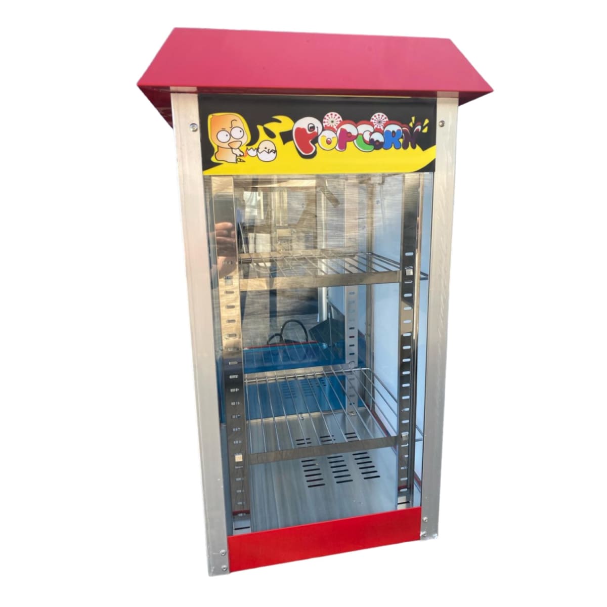 Máquina Pop Corn o Cabritas con Vitrina Mantenedora11