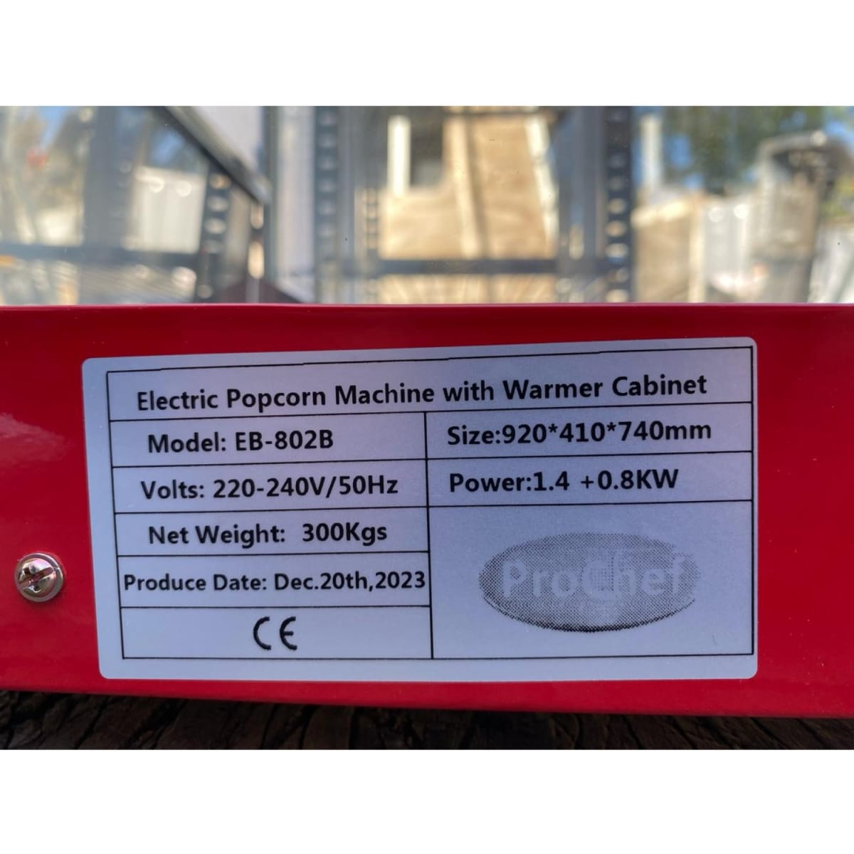 Máquina Pop Corn o Cabritas con Vitrina Mantenedora12