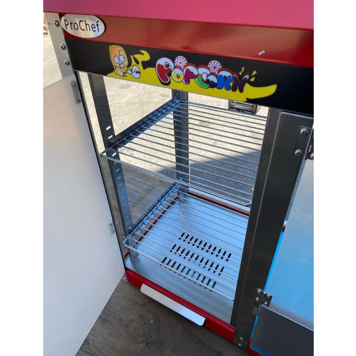 Máquina Pop Corn o Cabritas con Vitrina Mantenedora15