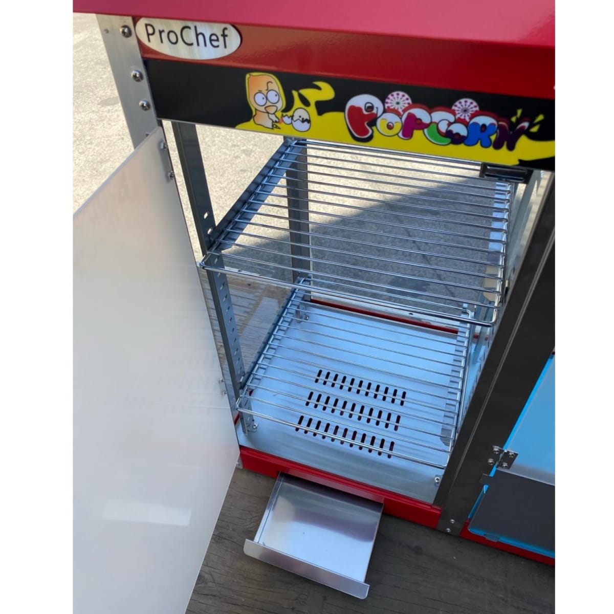 Máquina Pop Corn o Cabritas con Vitrina Mantenedora16