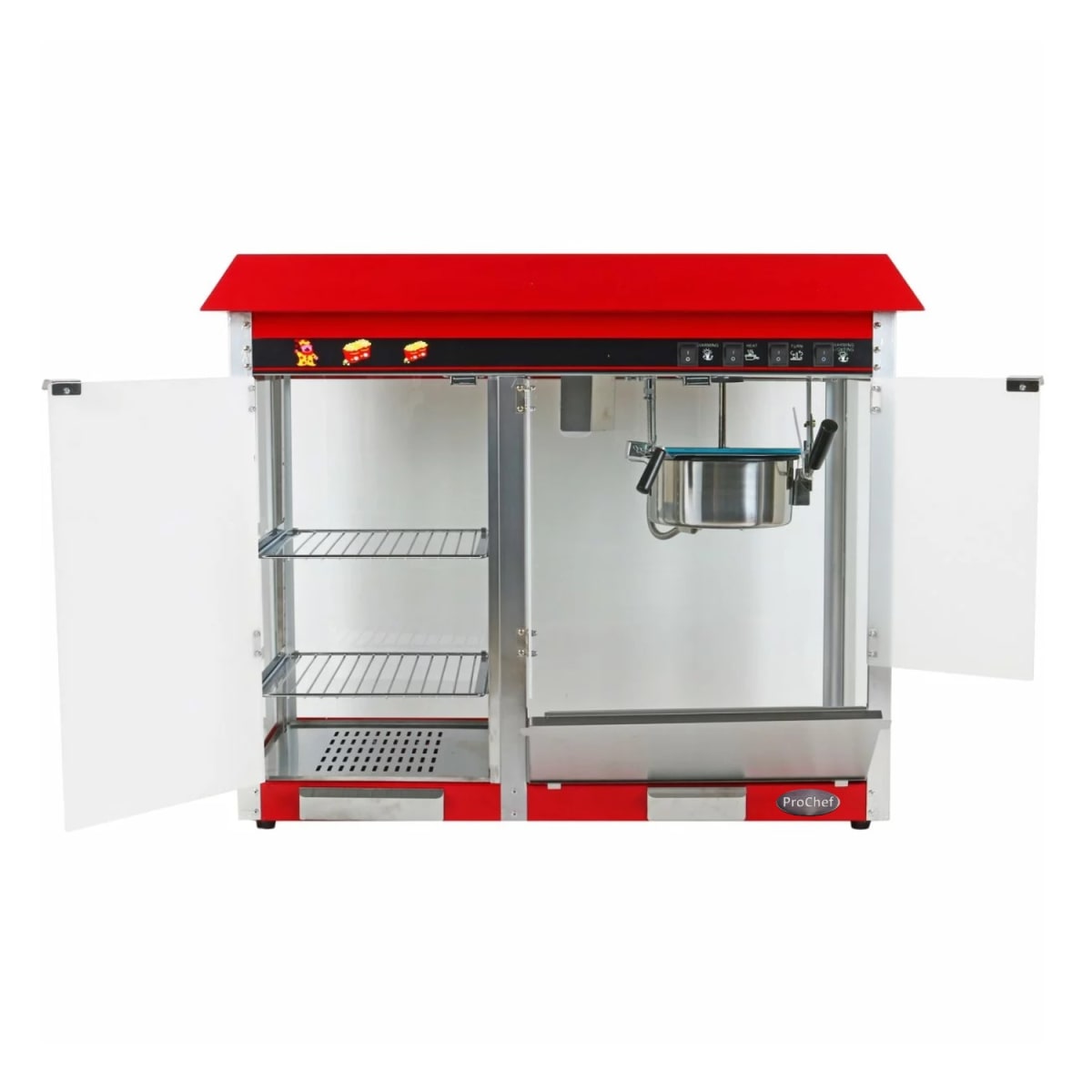 Máquina Pop Corn o Cabritas con Vitrina Mantenedora5