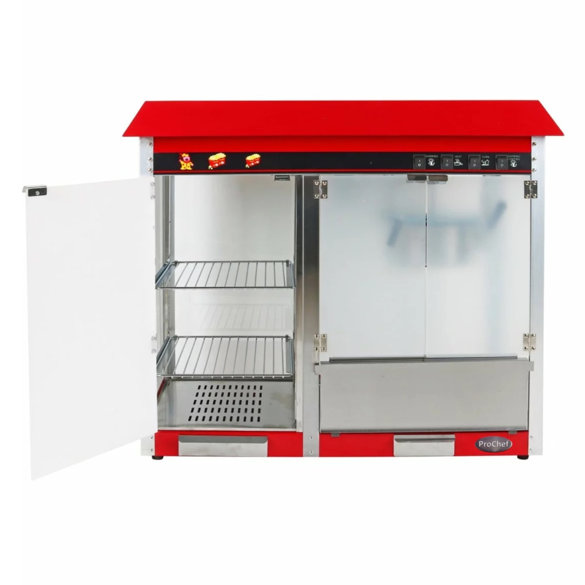 Máquina Pop Corn o Cabritas con Vitrina Mantenedora6