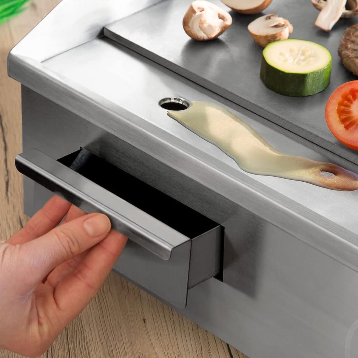 Plancha Churrasquera Eléctrica 55 x 35 cm. Ac Inox5