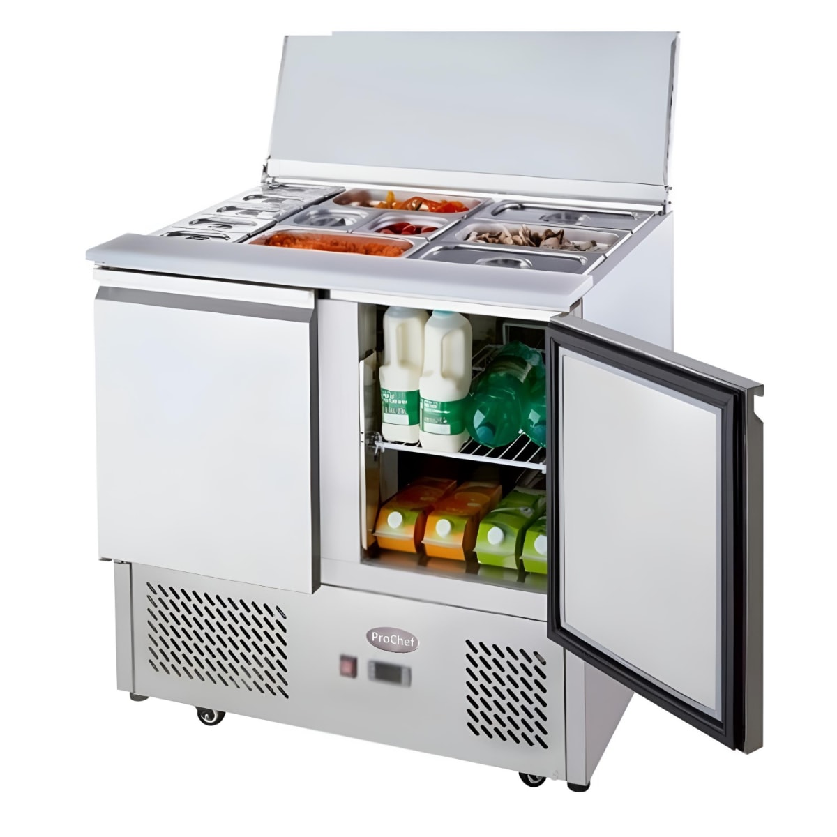 Mesón Refrigerado Saladette 90 Cm. 300 Lt. Ac.Inox9