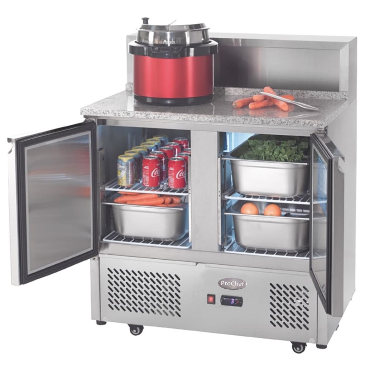 Meson Refrigerado Saladette 90 Cm. 300 Lt. Ac.Inox ESL38311