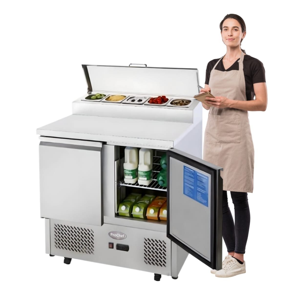 Mesón Refrigerado Pizzero 90 Cm. 300 Lt. Ac. Inox.1