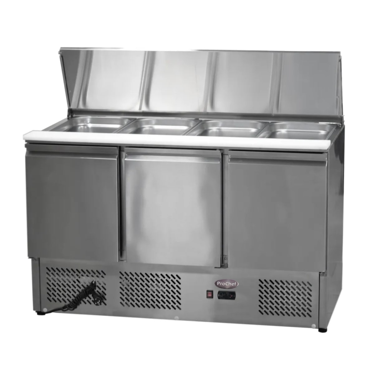 Mesón Refrigerado Saladette 137 Cm. 380 Lt Ac.Inox3