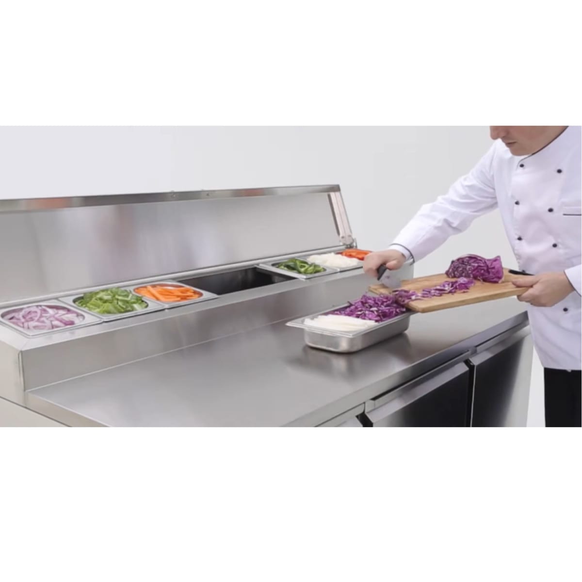 Mesón Refrigerado Pizzero 137 Cm. 380 Lt. Ac.Inox6