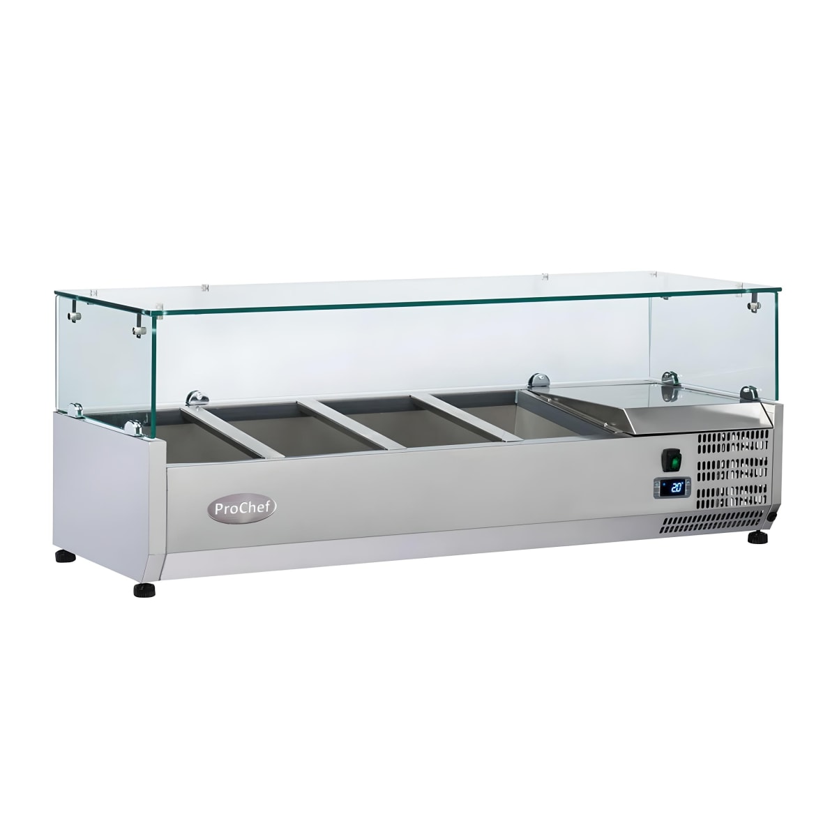 Vitrina Refrigerada Sobremesa 120 cm. Acero Inoxidable2