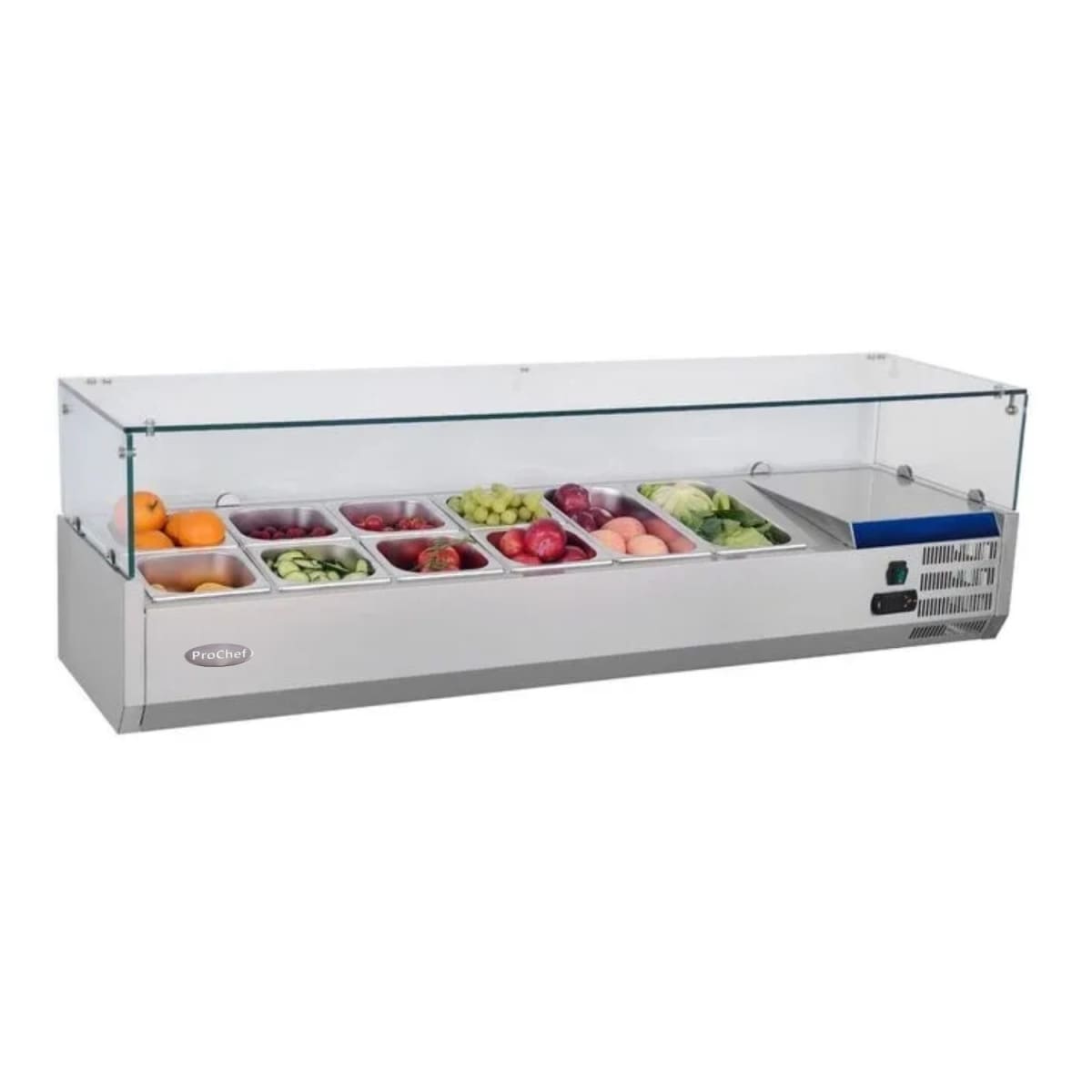 Vitrina Refrigerada Sobremesa 150 cm. Acero Inoxidable8