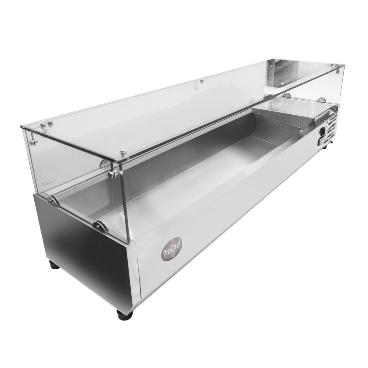 Vitrina Refrigerada Sobremesa 150 cm. Acero Inoxidable4