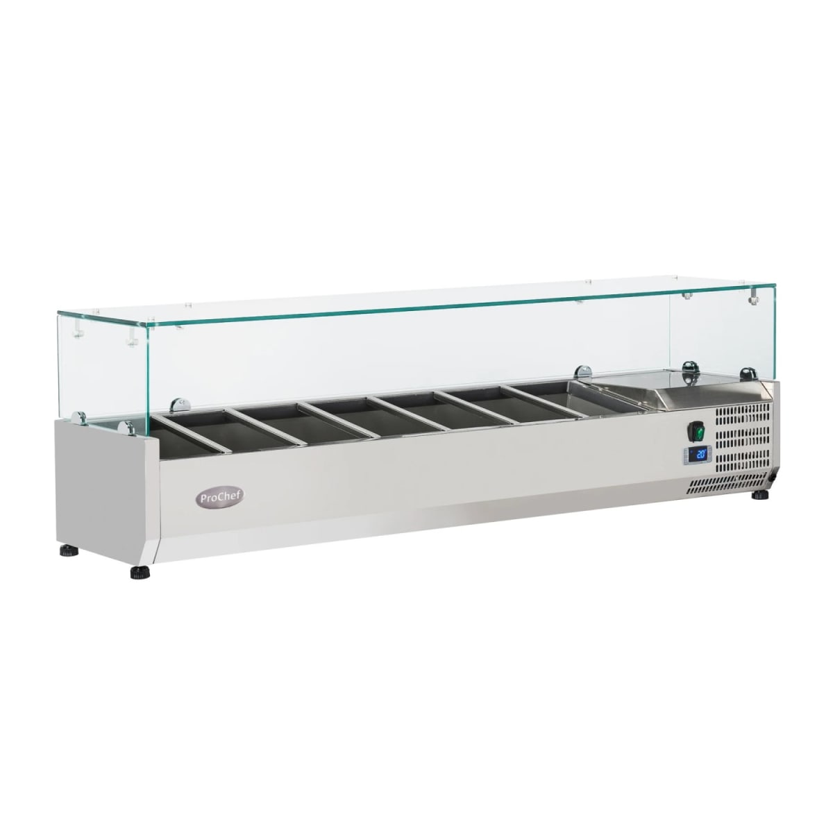 Vitrina Refrigerada Sobremesa 150 cm. Acero Inoxidable2