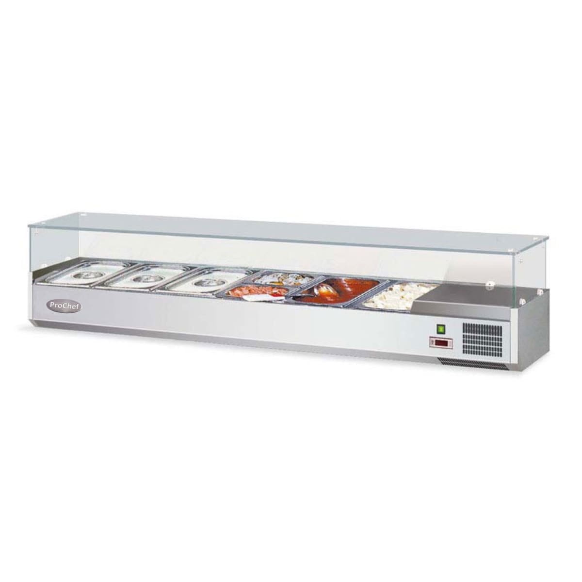 Vitrina Refrigerada Sobremesa 180 cm. Acero Inoxidable5