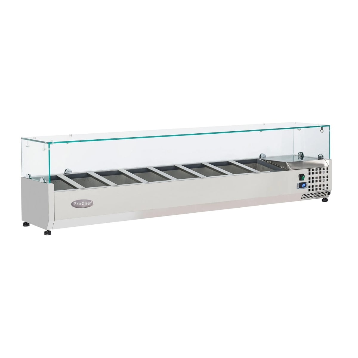 Vitrina Refrigerada Sobremesa 180 cm. Acero Inoxidable1