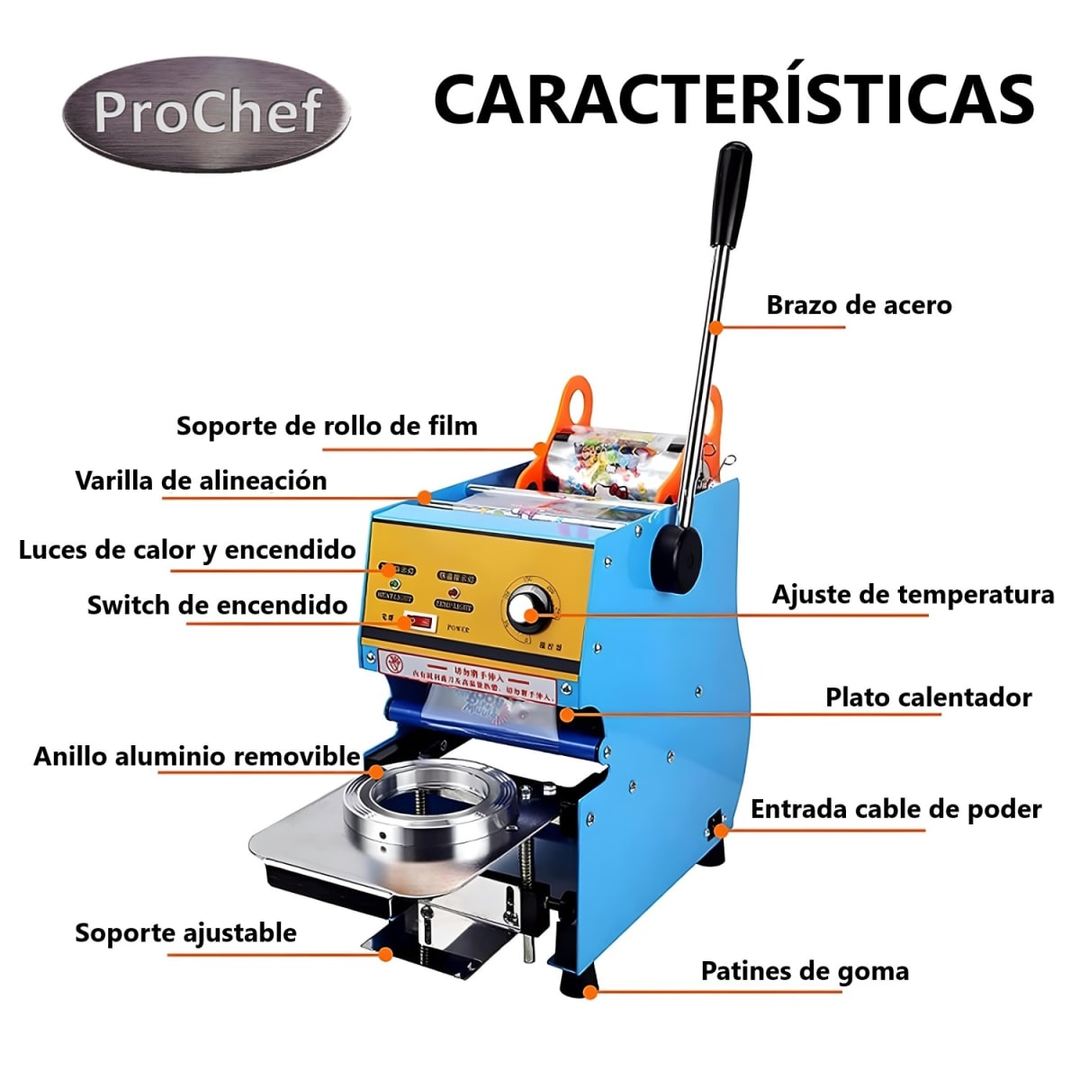 Selladora de Vasos Plásticos 90 a 95 mm diámetro8
