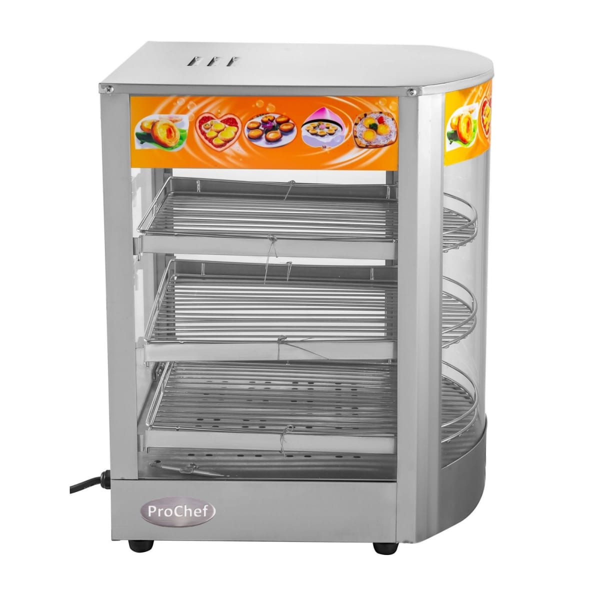 Vitrina de Calor Sobremesa 35 cm. Acero Inox. ET-LD-1P3