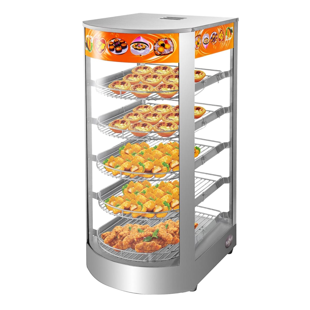 Vitrina de Calor 35 cm. Acero Inox. 30 a 80°C ET-LD-1P-W2