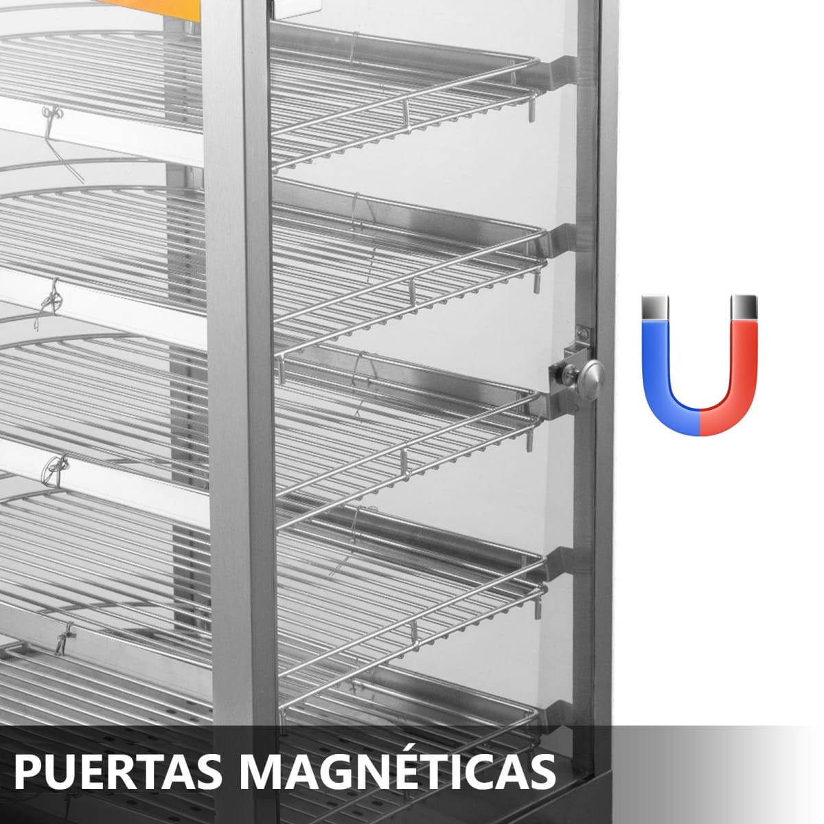 Vitrina de Calor 35 cm. Acero Inox. 30 a 80°C ET-LD-1P-W9