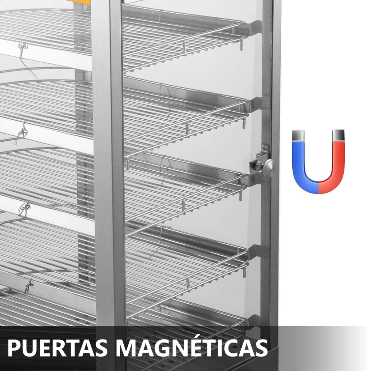 Vitrina de Calor Sobremesa 35 cm. Acero Inox. ET-LD-1P8