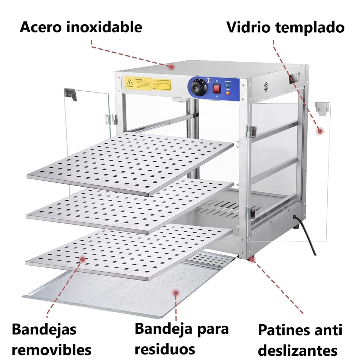 Vitrina ProChef Mantenedora de Calor hasta 85°C4