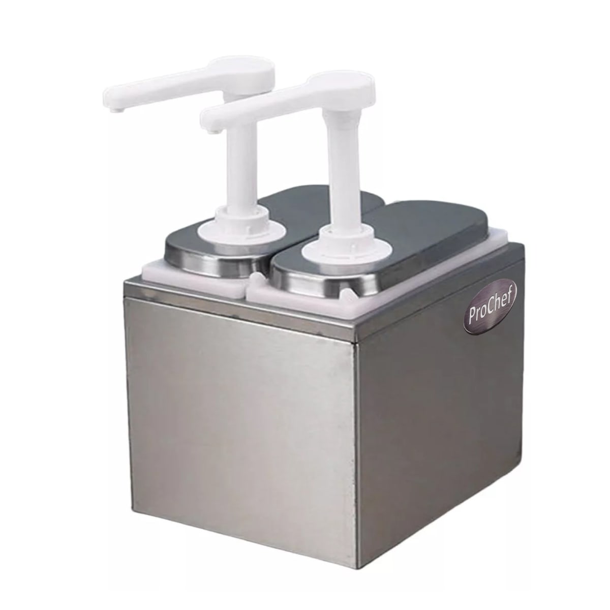 Dispensador de salsa 2x2 Lt. Acero Inoxidable8