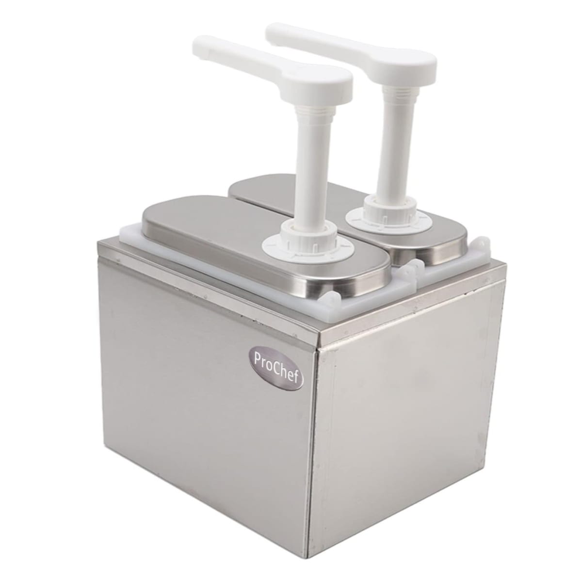 Dispensador de salsa 2x2 Lt. Acero Inoxidable2