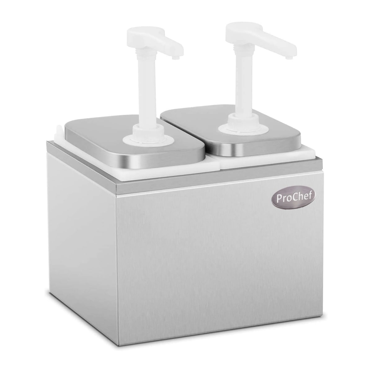 Dispensador de salsa 2x2 Lt. Acero Inoxidable1