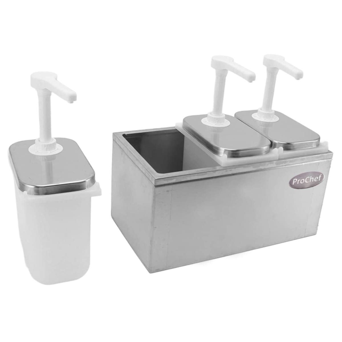 Dispensador de salsa 3x2 Lt. Acero inoxidable4