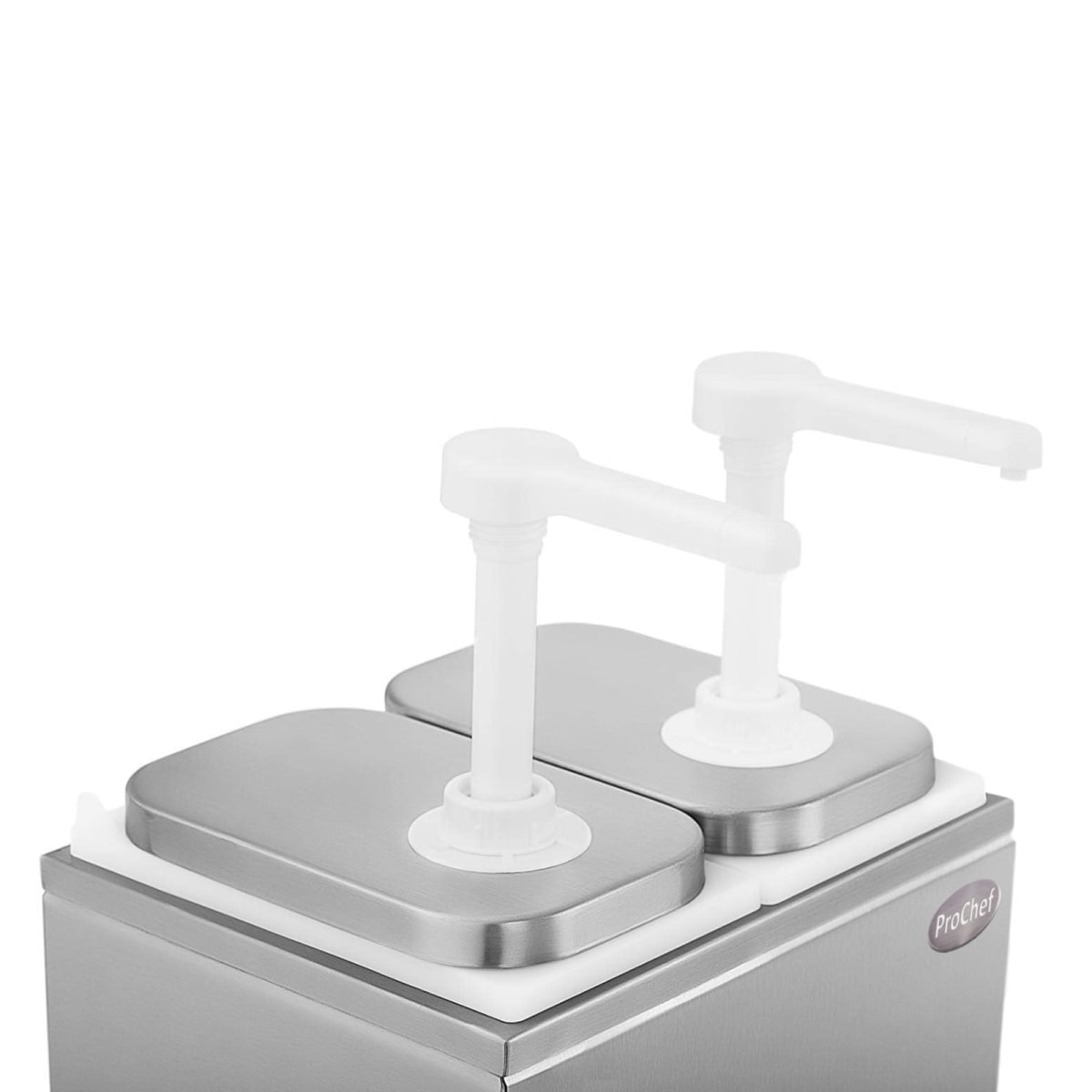 Dispensador de salsa 2x2 Lt. Acero Inoxidable6