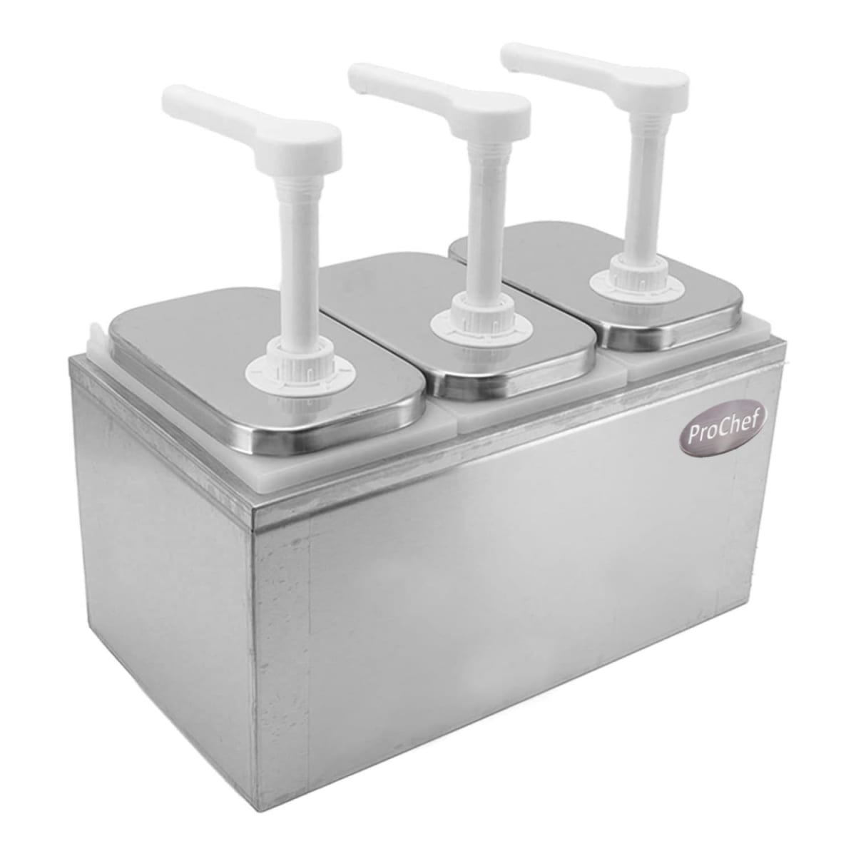 Dispensador de salsa 3x2 Lt. Acero inoxidable10