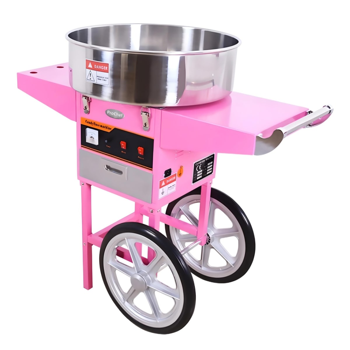 Máquina algodonera de algodón de azúcar con carro1